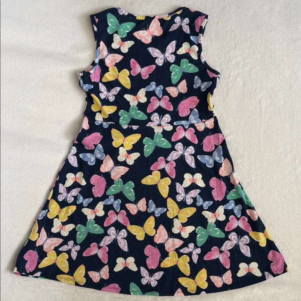 Wonder Nation | Butterfly Print Sleeveless Play Dress Blue/Multicolor (L 10-12) - Picture 9 of 13